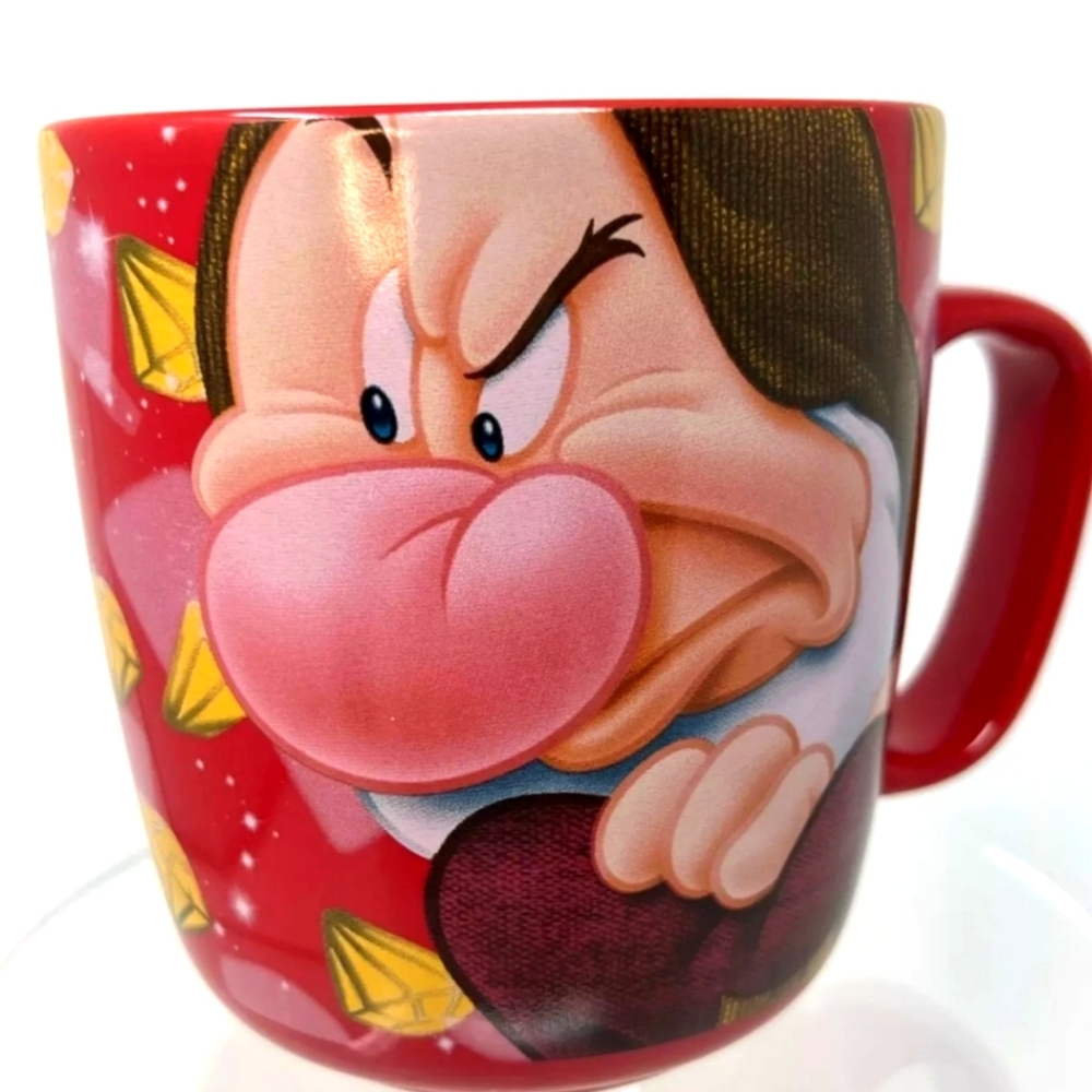 Disney Grumpy Coffee Mug Red 12 Ounce